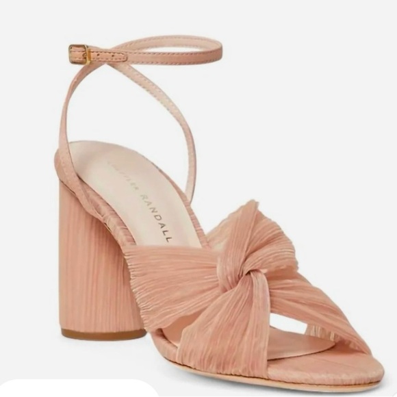 Loeffler Randall Reed Pleated Heeled Sandals Size 8 NEW - Picture 1 of 12